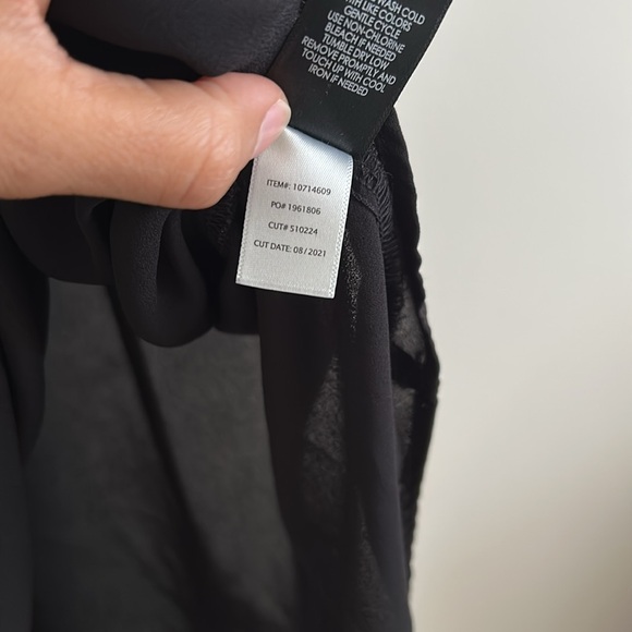 Torrid Georgette Hi-Low Tunic Black Blouse - Picture 10 of 12